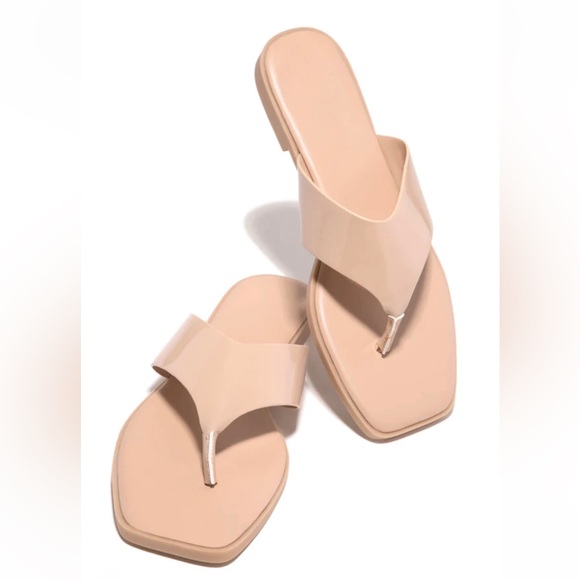 Nude Thong Slip On Sandal - Picture 2 of 6
